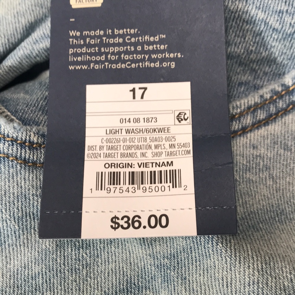 🆕Universal Thread High Rise Light Blue Denim Maxi Skirt Front Slit Var Sizes NWT - Picture 6 of 9